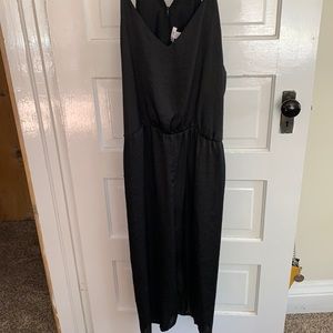 Black silky jumpsuit